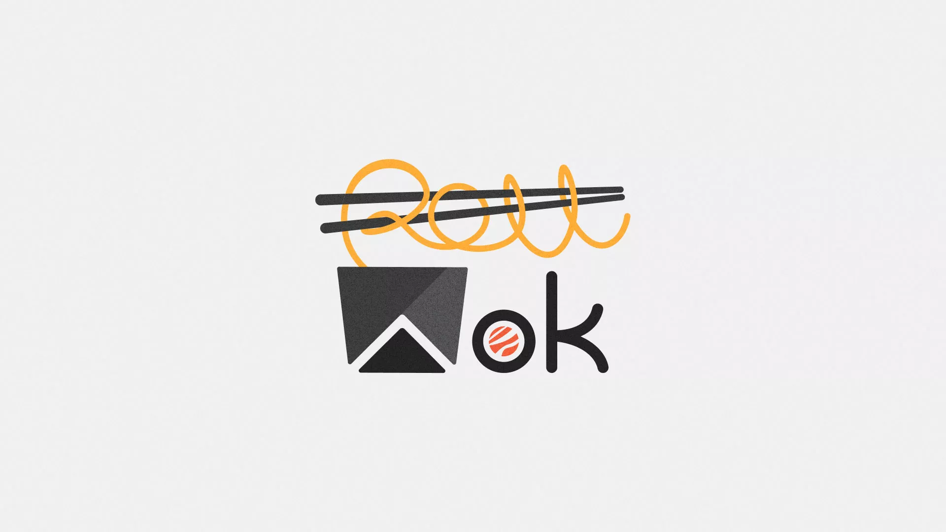 Разработка логотипа суши-бара «Roll Wok Club» в Красном Холме